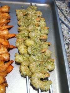 I also dressed some shrimp with BBQ sauce and others with lime and tequila.