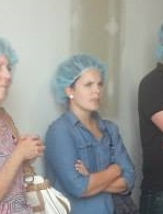 Working the big hair net on the tour... Looking good, right?!